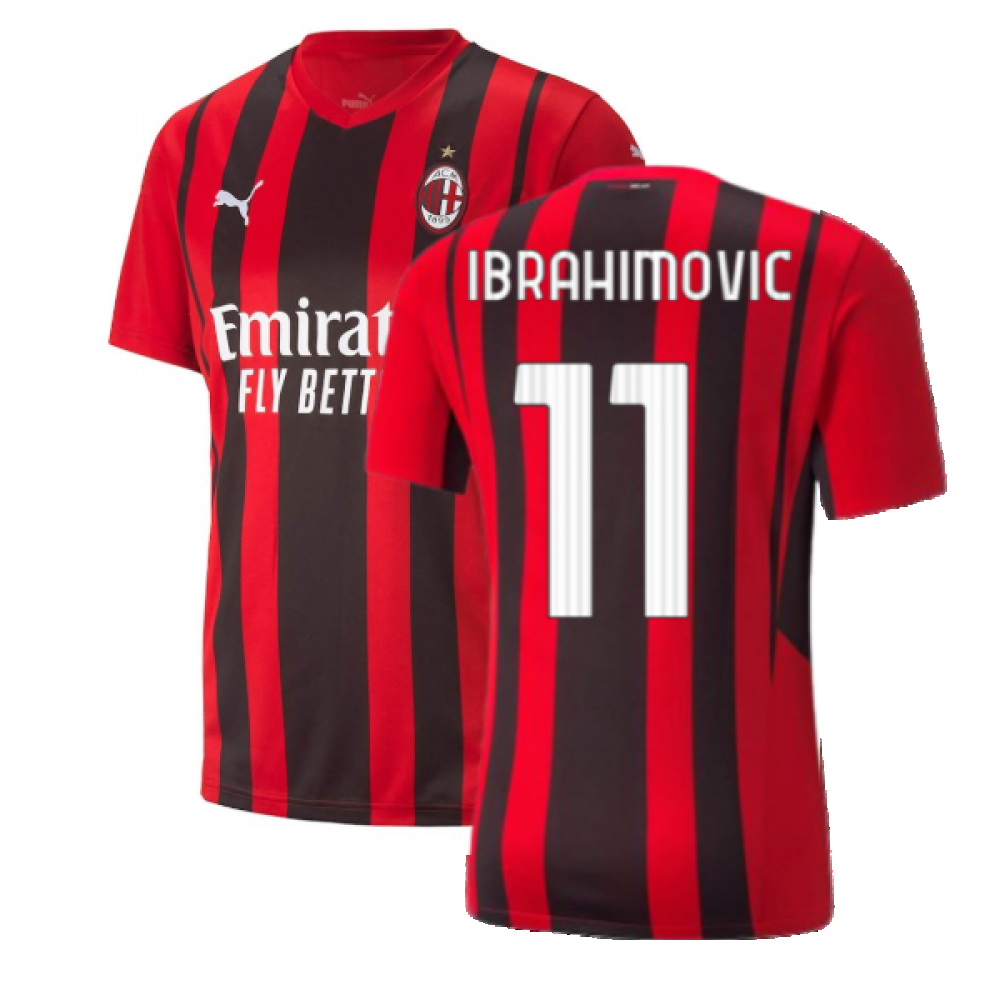 2021-2022 Milan Home Shirt (IBRAHIMOVIC [75912201-212739] - Teamzo.com
