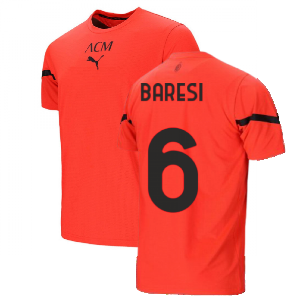2021-2022 AC Milan Pre-Match Jersey (Red) (BARESI 6)