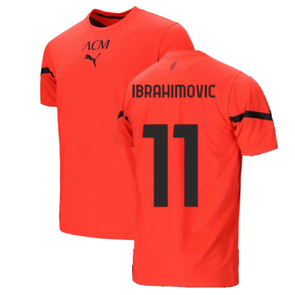 2021-2022 AC Milan Pre-Match Jersey (Red) (IBRAHIMOVIC 11)