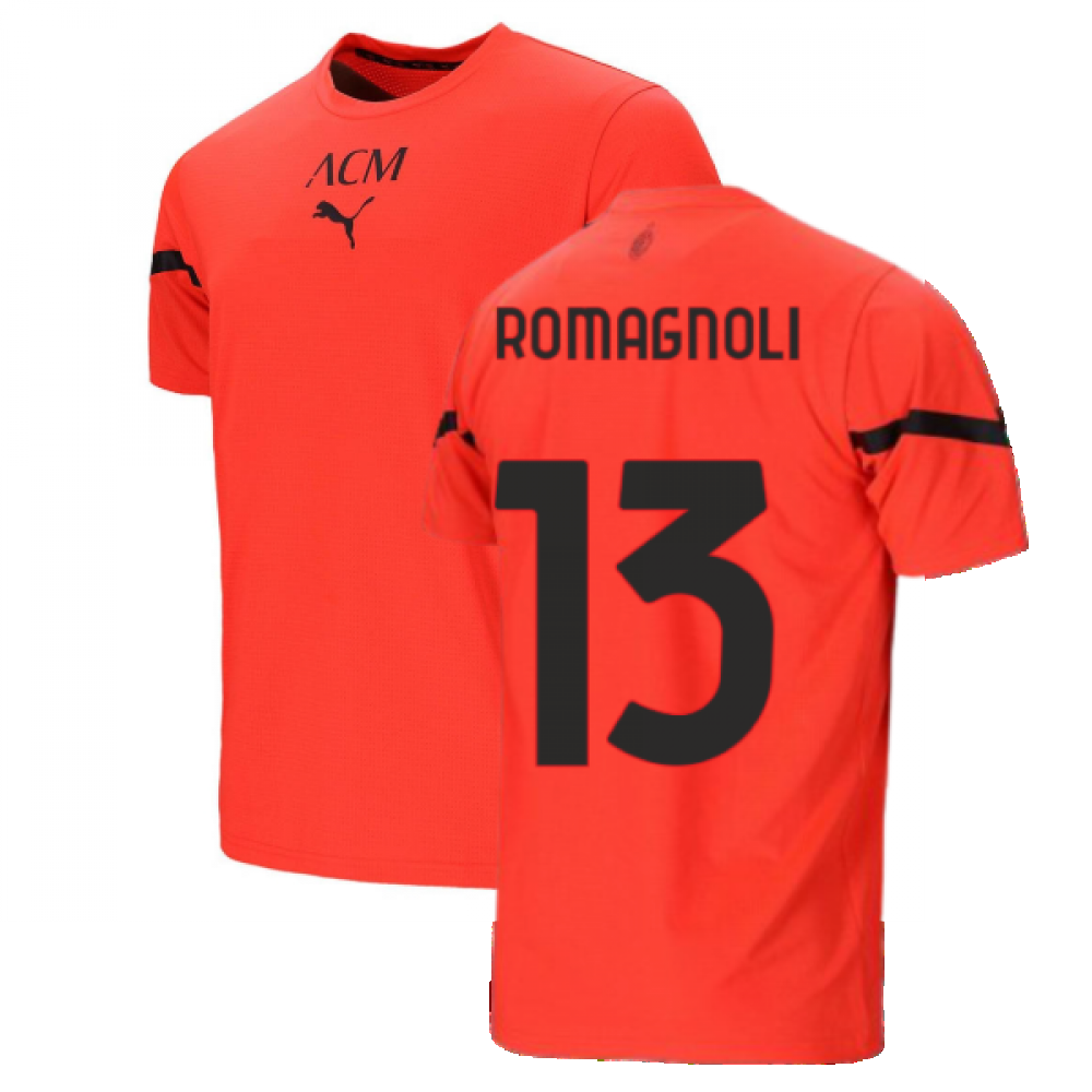 2021-2022 AC Milan Pre-Match Jersey (Red) (ROMAGNOLI 13)