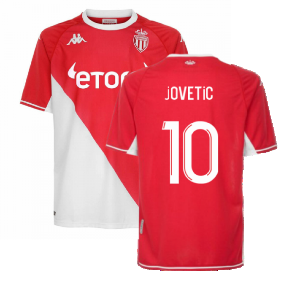 2021-2022 AS Monaco Home Shirt (JOVETIC 10)