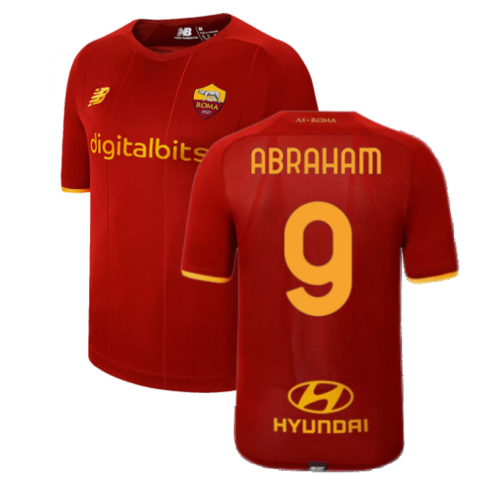 2021-2022 AS Roma Home Shirt (ABRAHAM 9)