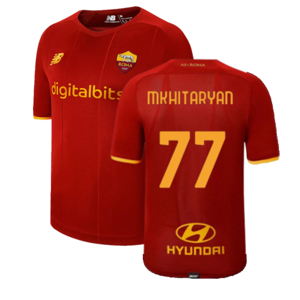 2021-2022 AS Roma Home Shirt (MKHITARYAN 77)