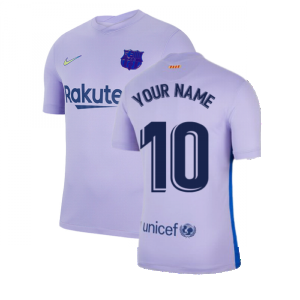 2021-2022 Barcelona Away Shirt (Kids) (Your Name)