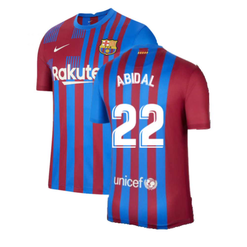 2021-2022 Barcelona Home Shirt (ABIDAL 22)