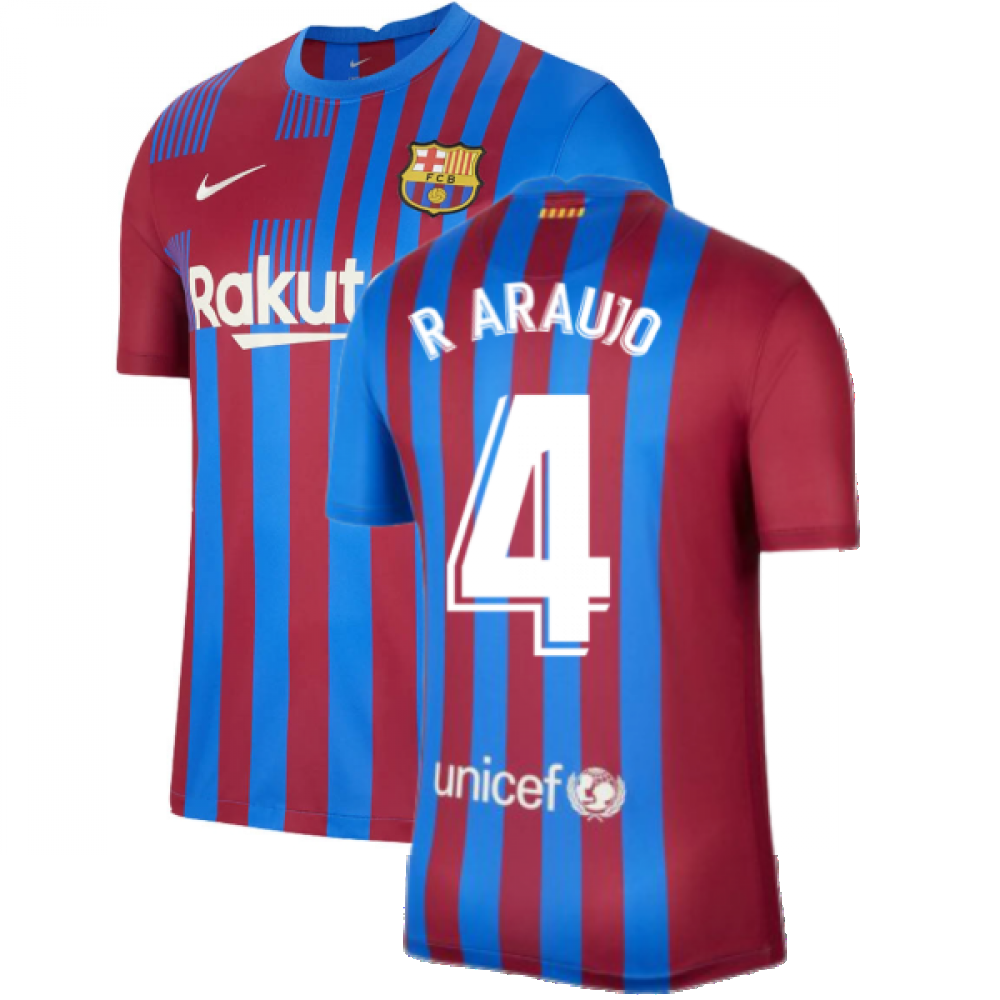 2021-2022 Barcelona Home Shirt (R.ARAUJO 4)