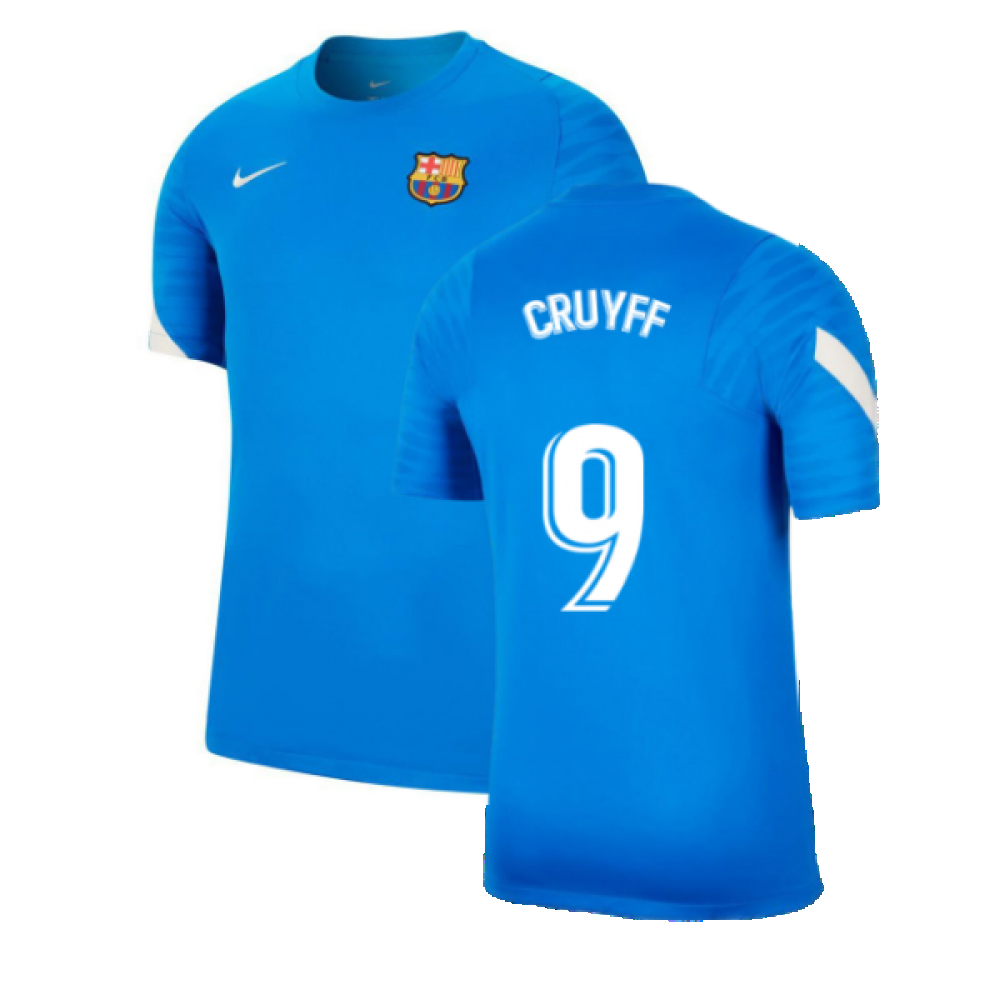 21 22 Barcelona Training Shirt Blue Cruyff 9 Cw1845 430 2112 73 78 Teamzo Com