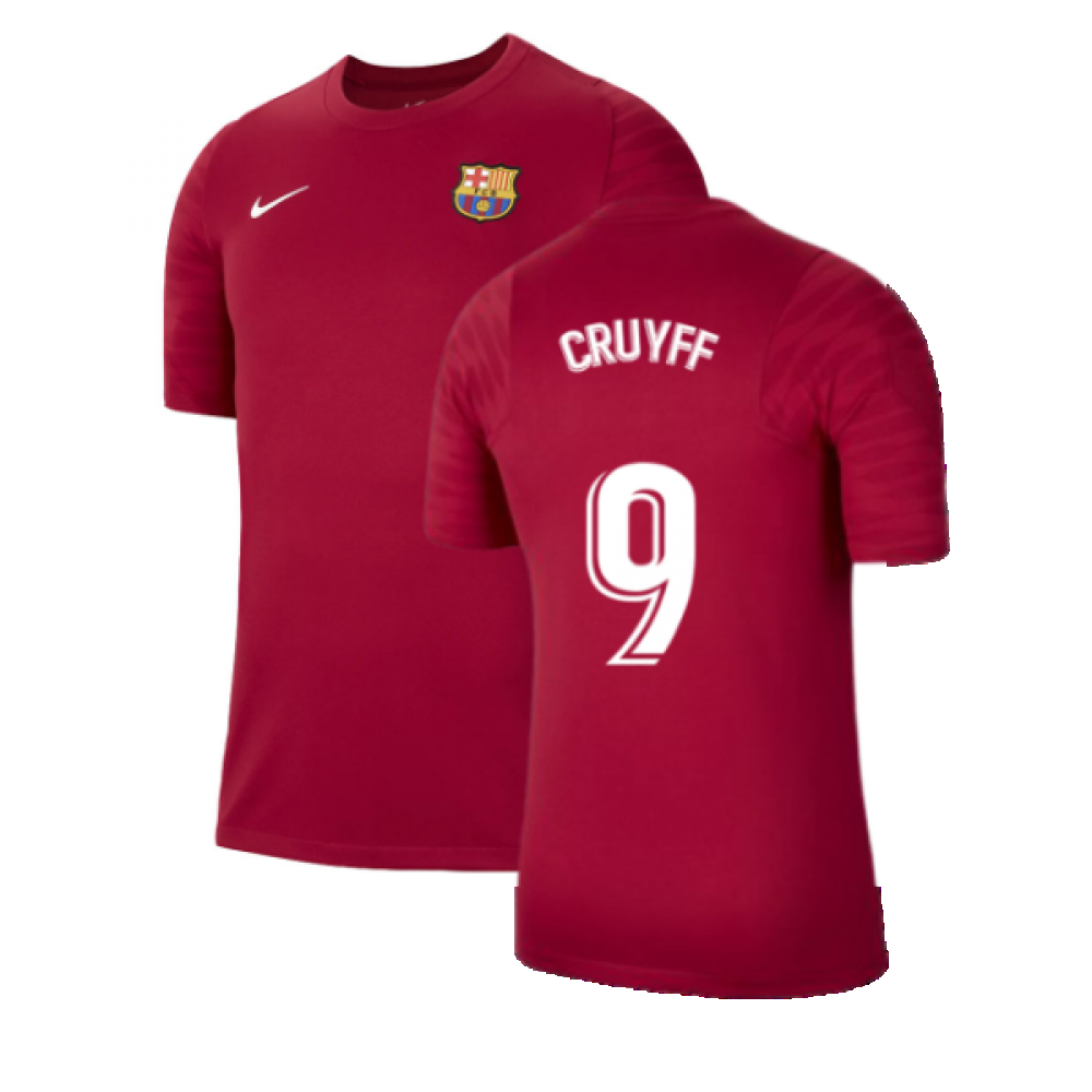 21 22 Barcelona Training Shirt Noble Red Kids Cruyff 9 Cw2156 621 66 94 Teamzo Com