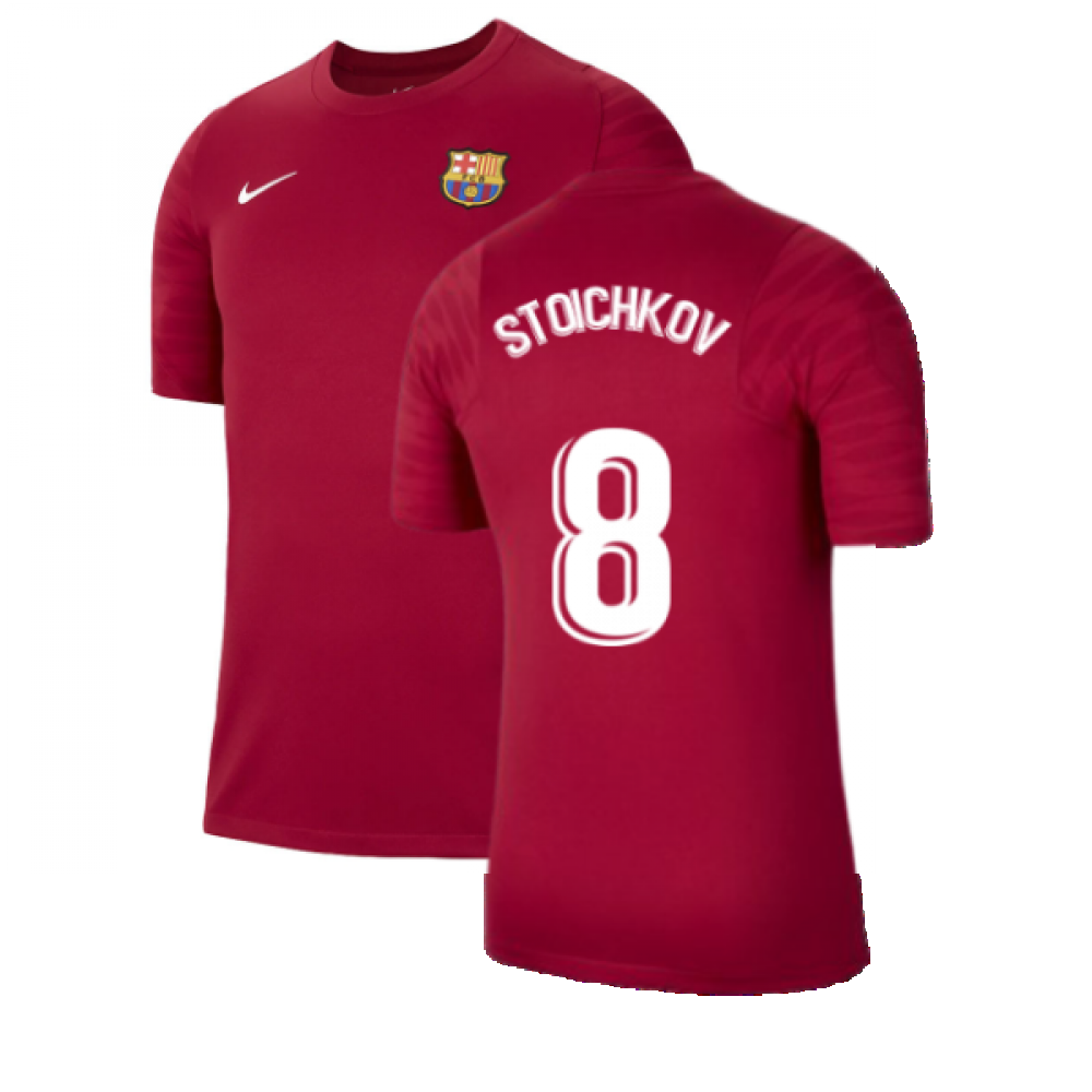 2021-2022 Barcelona Training Shirt (Noble Red) (STOICHKOV 8)