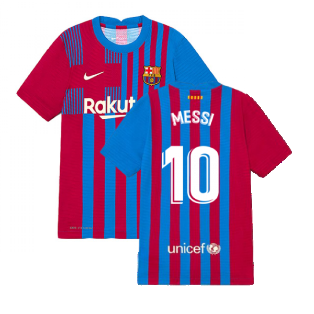 2021-2022 Barcelona Vapor Match Home Shirt (Kids) (MESSI 10)