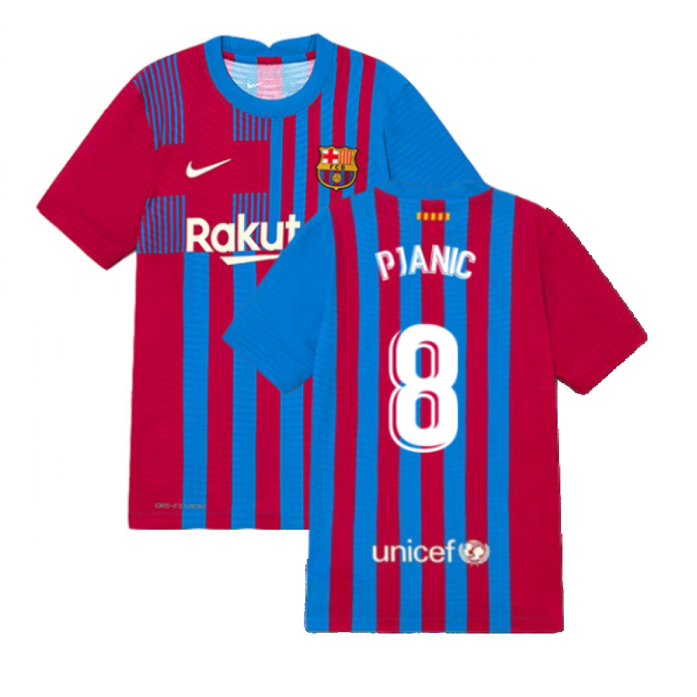 2021-2022 Barcelona Vapor Match Shirt (PJANIC 8) - €124.16 Teamzo.com
