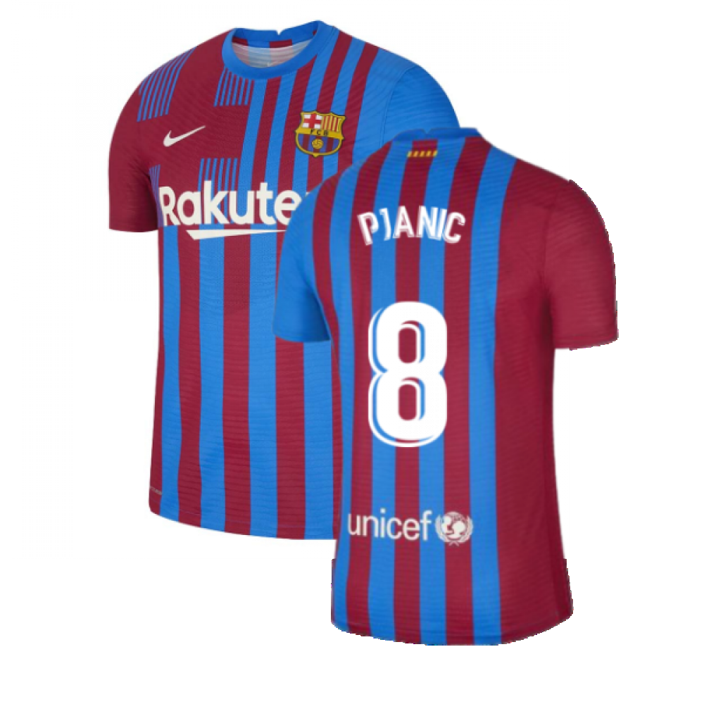 2021-2022 Barcelona Vapor Match Home Shirt (PJANIC 8)