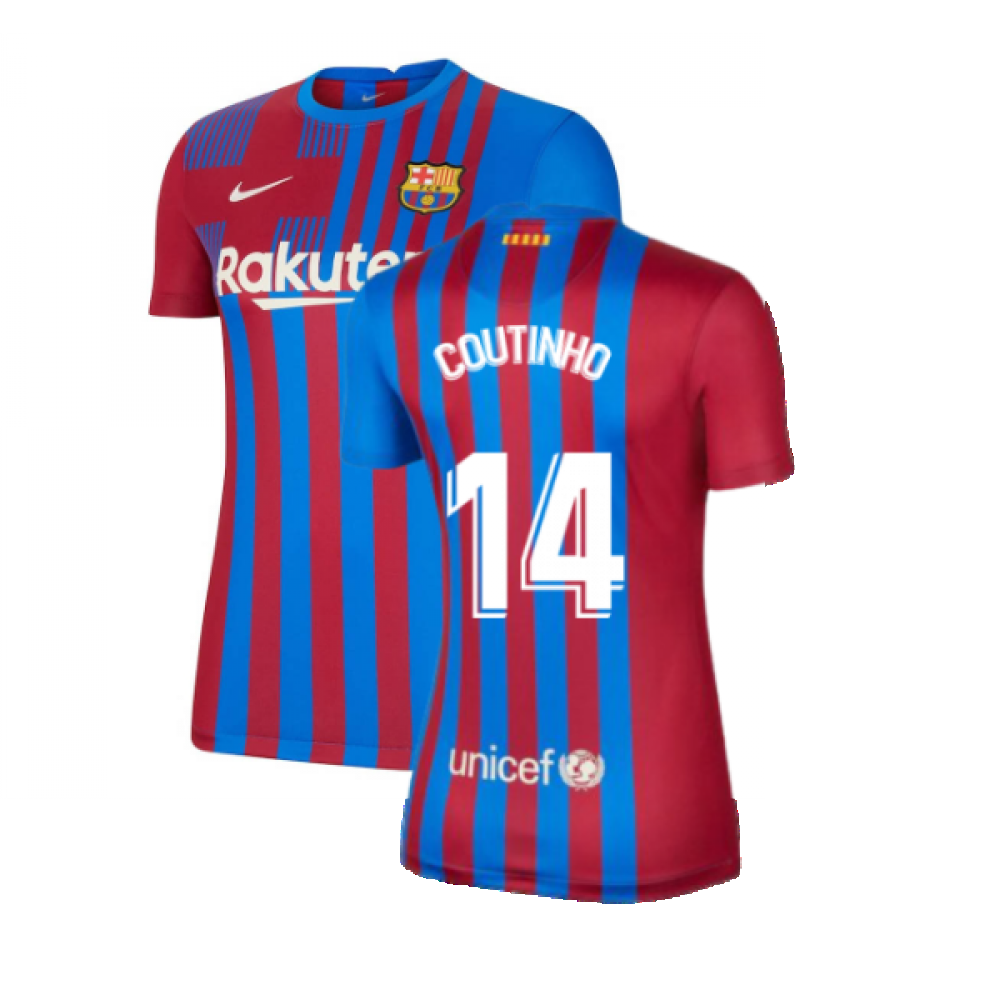 2021-2022 Barcelona Womens Home Shirt (COUTINHO 14)