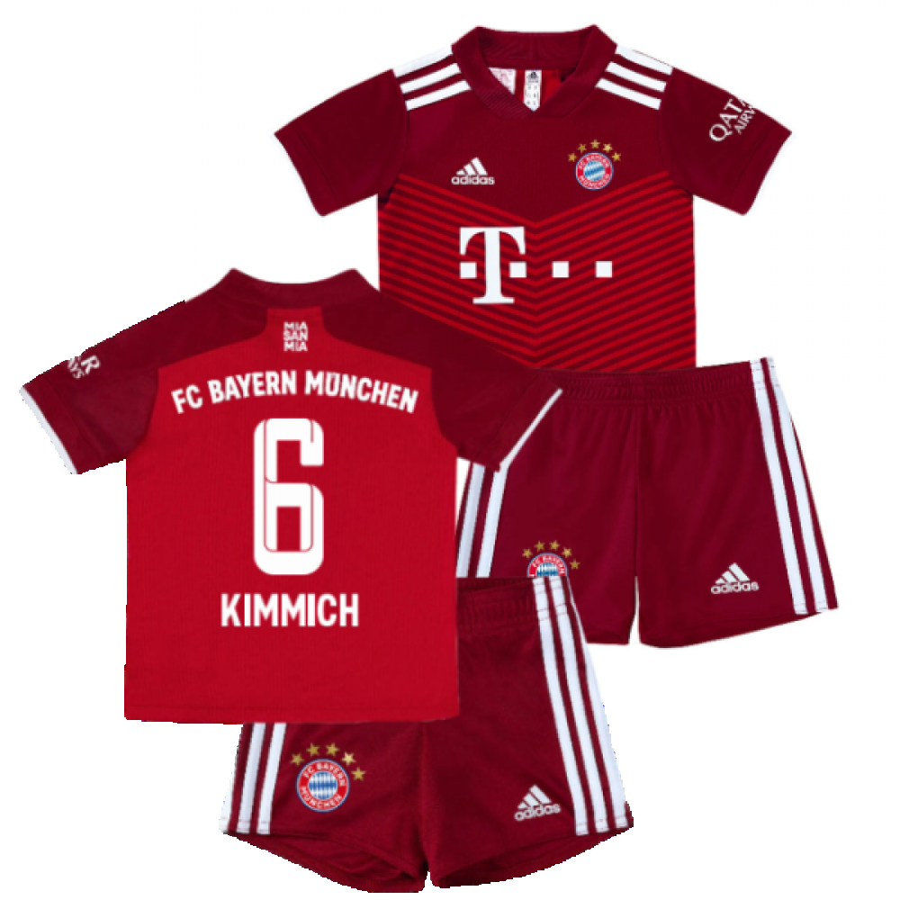FC Bayern München orginal Flock Kimmich 6 Home 2021/22 Kids Gr.128 bis 164 NEU 