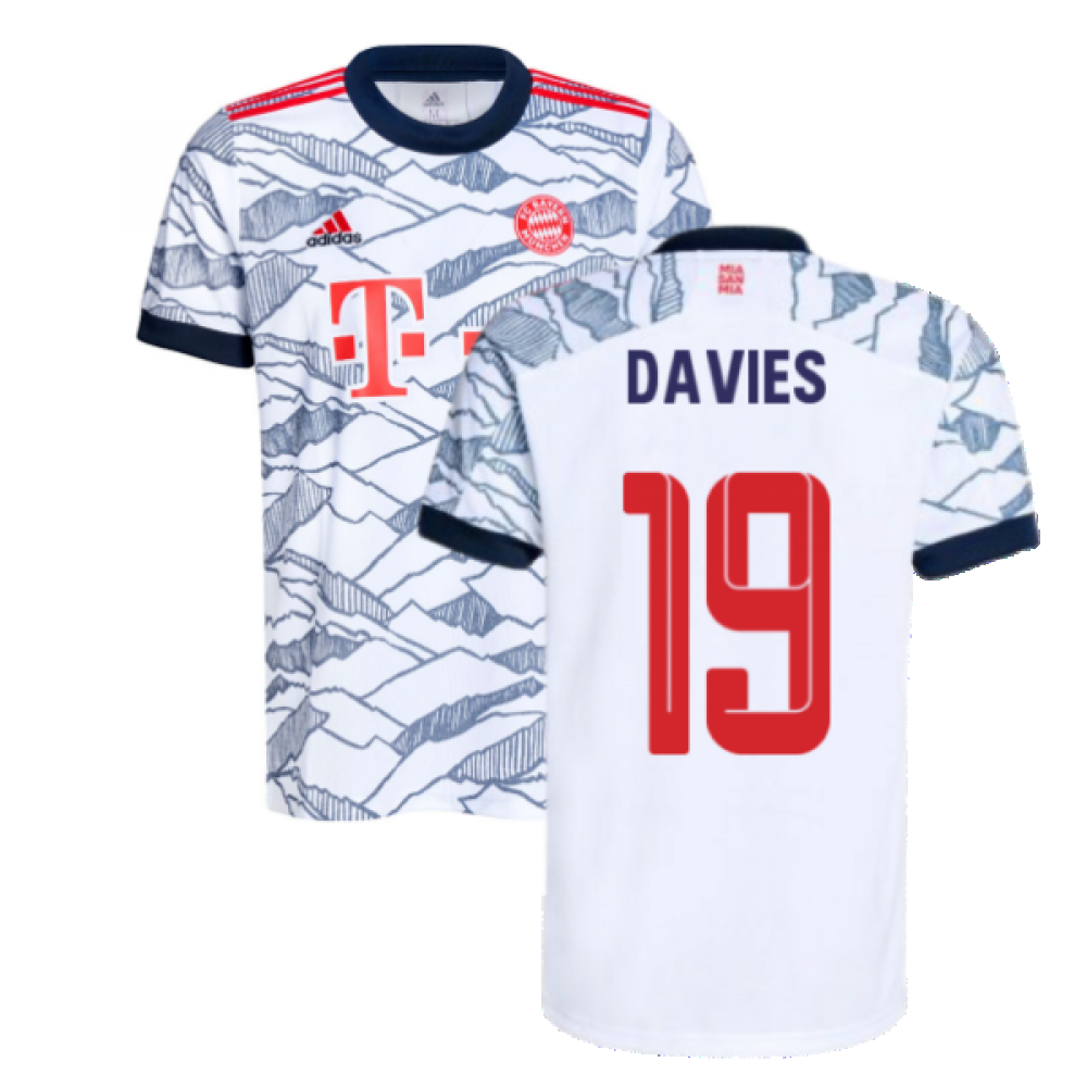 Bayern Munich 2021/22 Third Davies #19 Jersey Name Set 