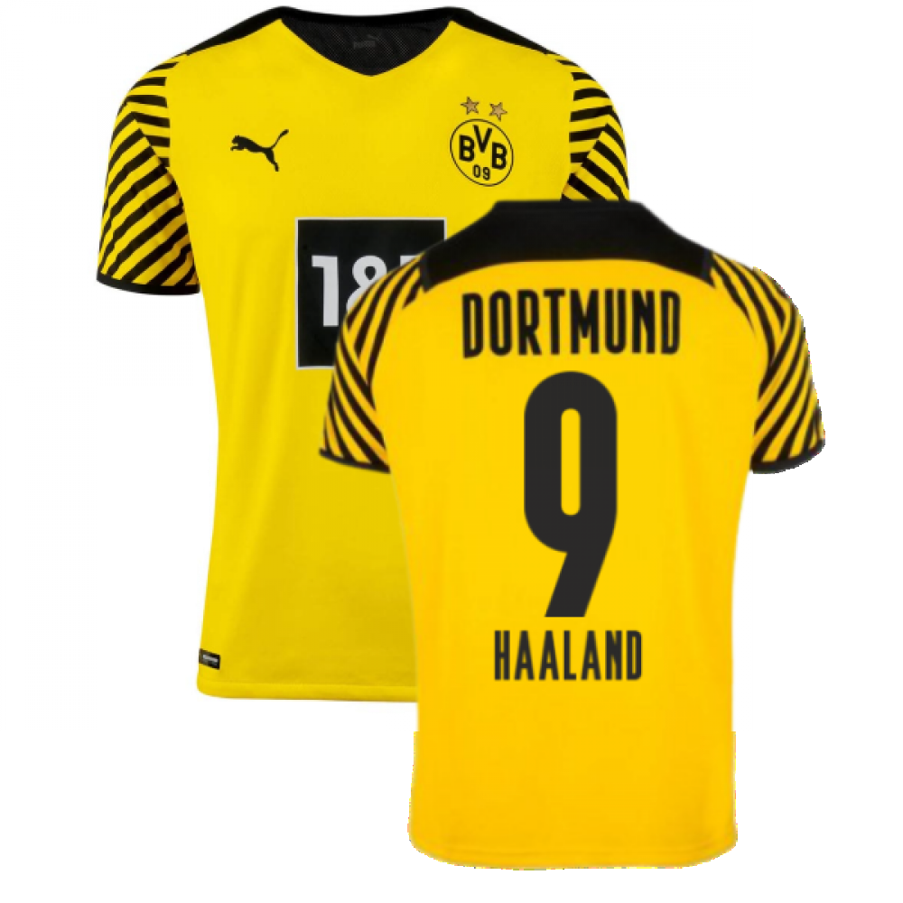 Erling Haaland Borussia Dortmund 21/22 Home Jersey SideJersey | lupon ...