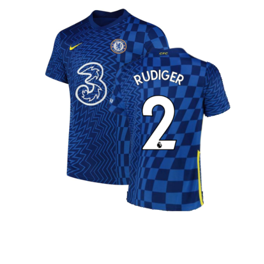 2021-2022 Chelsea Home Shirt (RUDIGER 2)