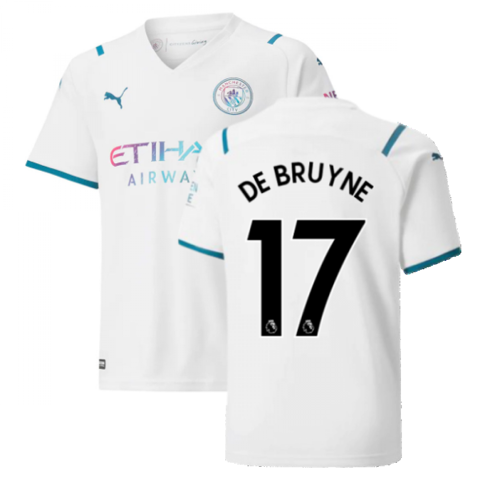 2021-2022 Man City Away Shirt (Kids) (DE BRUYNE 17)