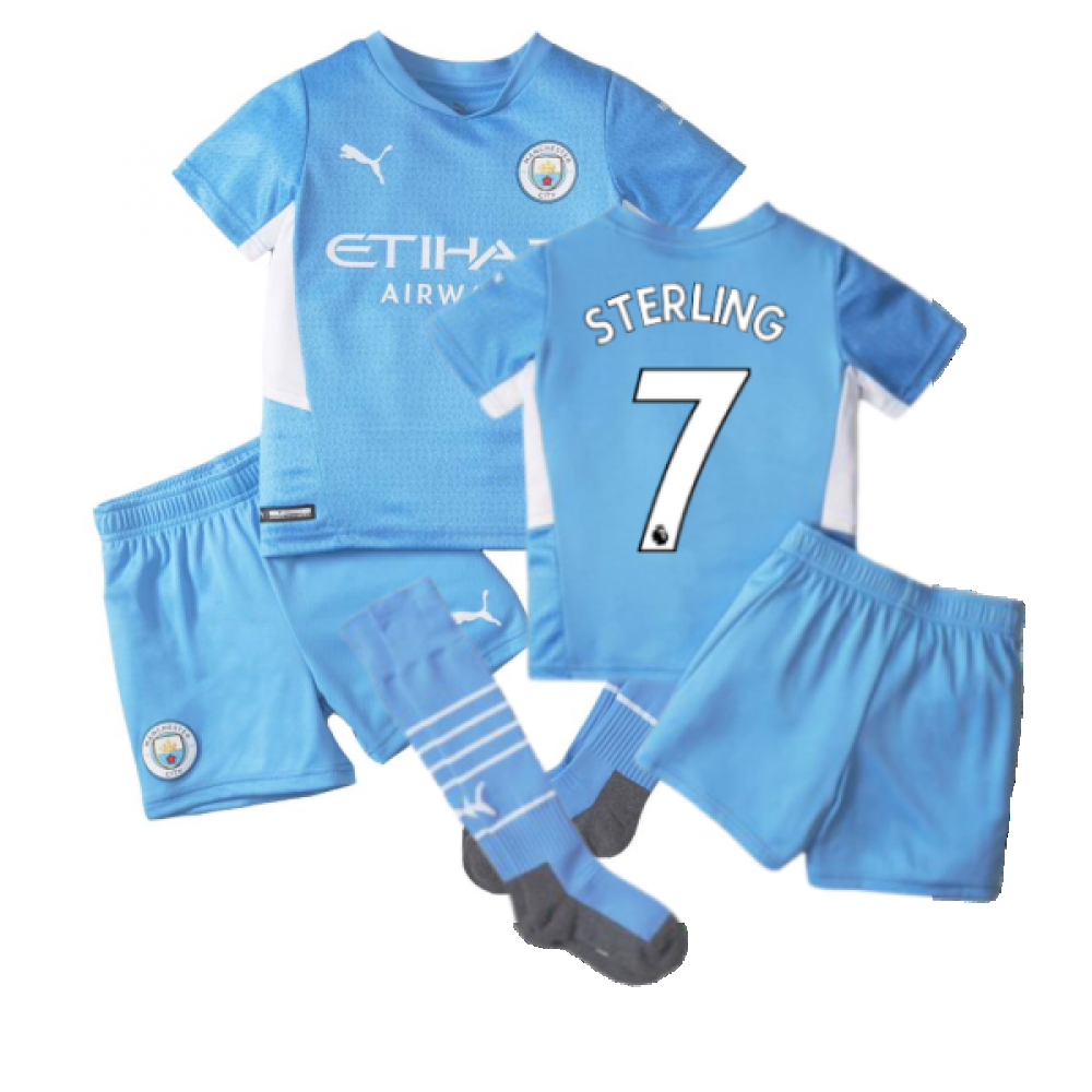 2021-2022 Man City Home Mini Kit (STERLING 7)