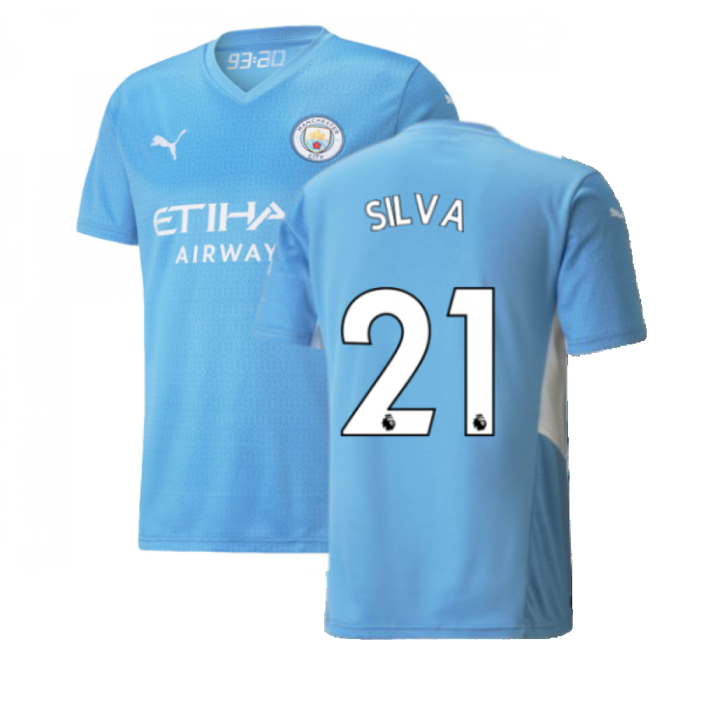 2021-2022 Man City Home Shirt (SILVA 21)