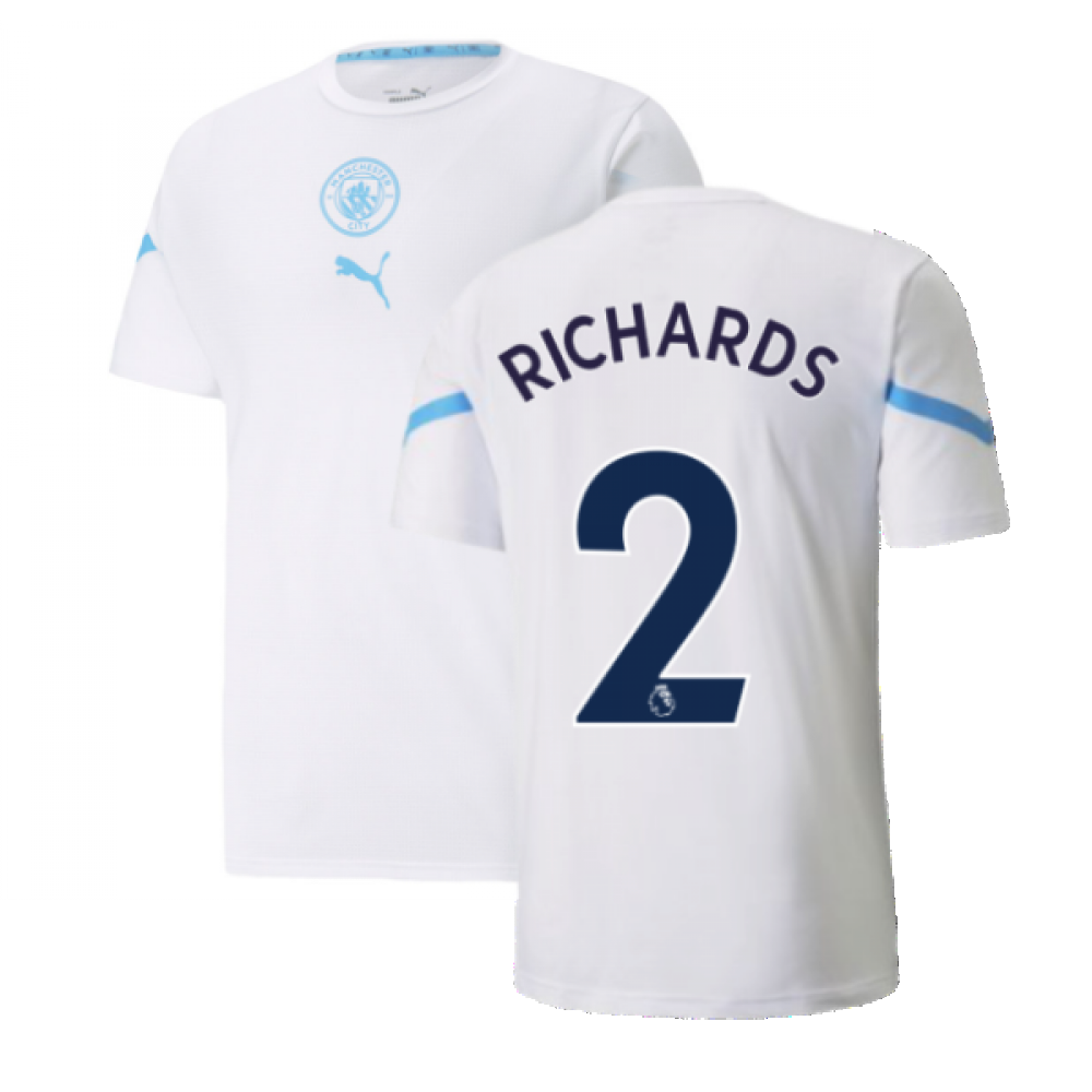 2021-2022 Man City Pre Match Jersey (White) - Kids (RICHARDS 2)