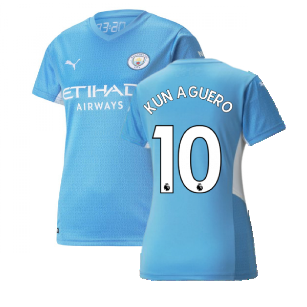 2021-2022 Man City Womens Home Shirt (KUN AGUERO 10)