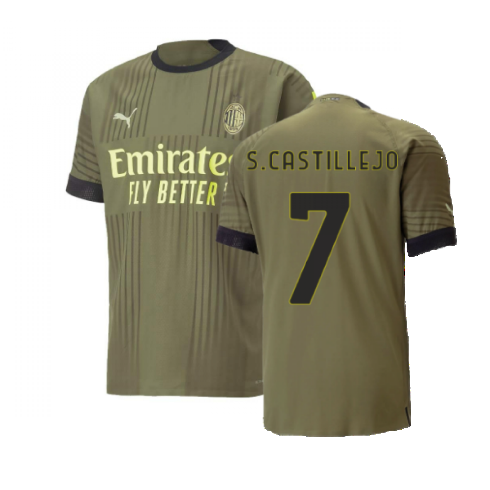 2022-2023 AC Milan Authentic Third Shirt (S.CASTILLEJO 7)