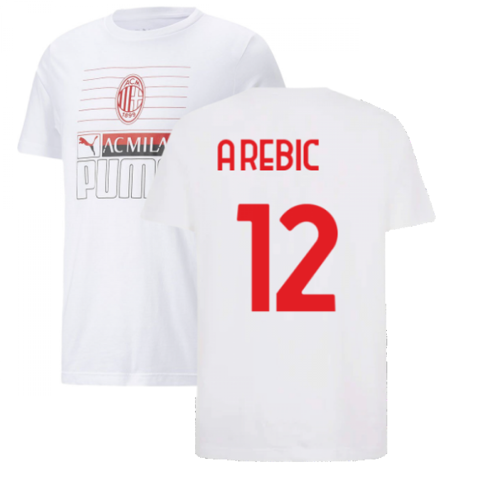 2022-2023 AC Milan FtblCore Tee (White) (A.REBIC 12)