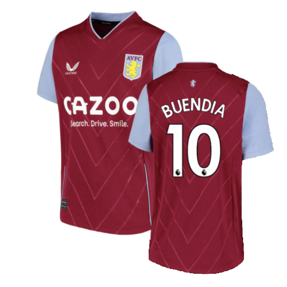 2022-2023 Aston Villa Home Shirt (Kids) (BUENDIA 10)