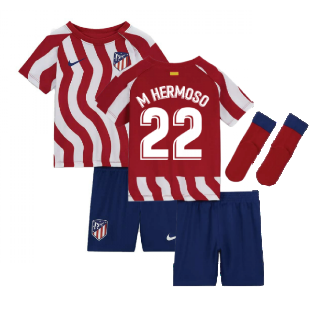 2022-2023 Atletico Madrid Home Infants Kit (M HERMOSO 22)