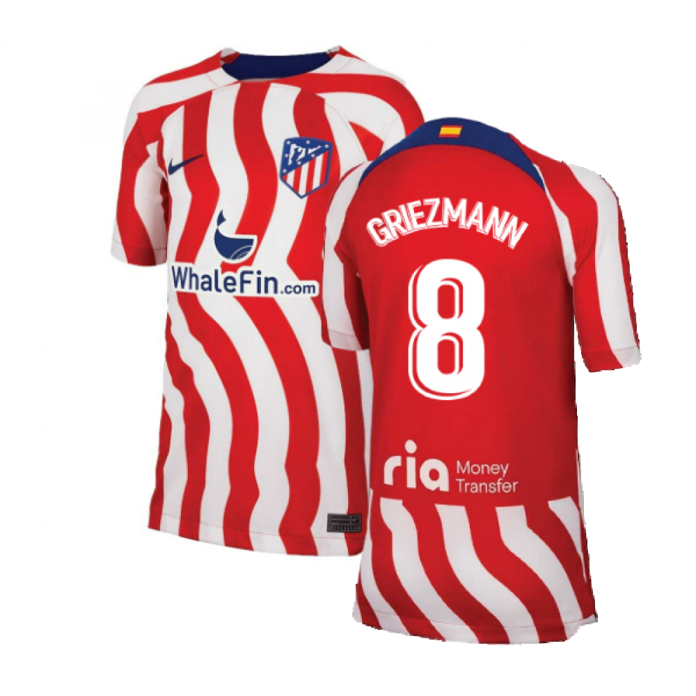 2022-2023 Atletico Madrid Home Shirt (Kids) (GRIEZMANN 8)