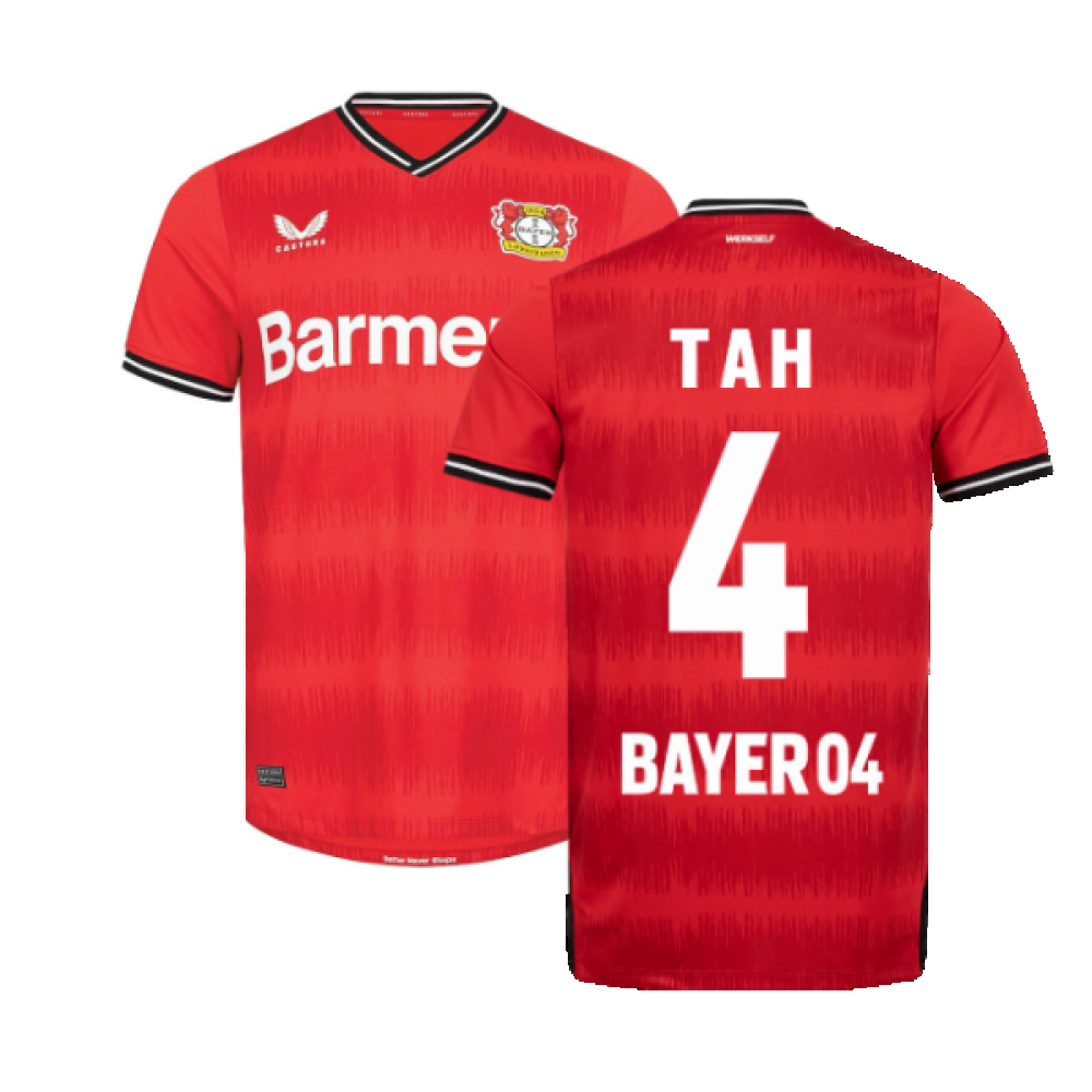 2022-2023 Bayer Leverkusen Home Shirt (Kids) (TAH 4) [TJ1726-261193] - Teamzo.com