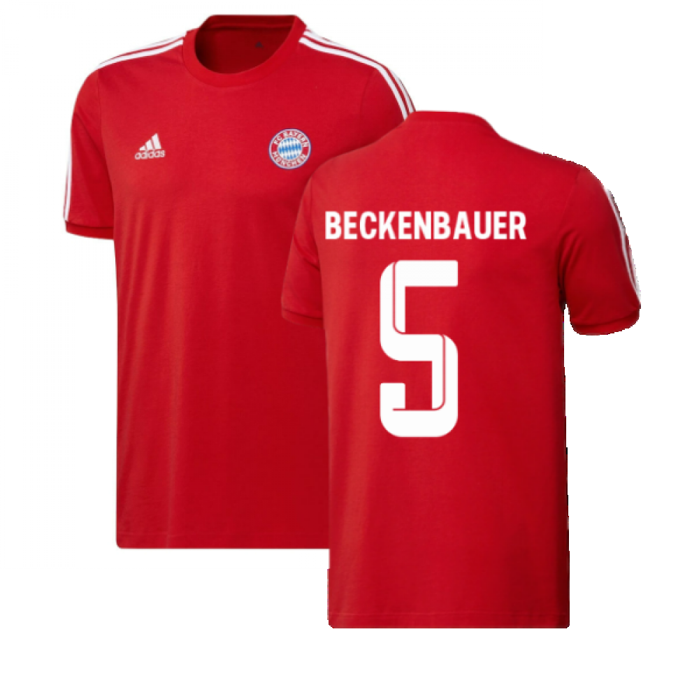 2022-2023 Bayern Munich 3S DNA Tee (Red) (BECKENBAUER 5) [HF1361-249143] Teamzo.com