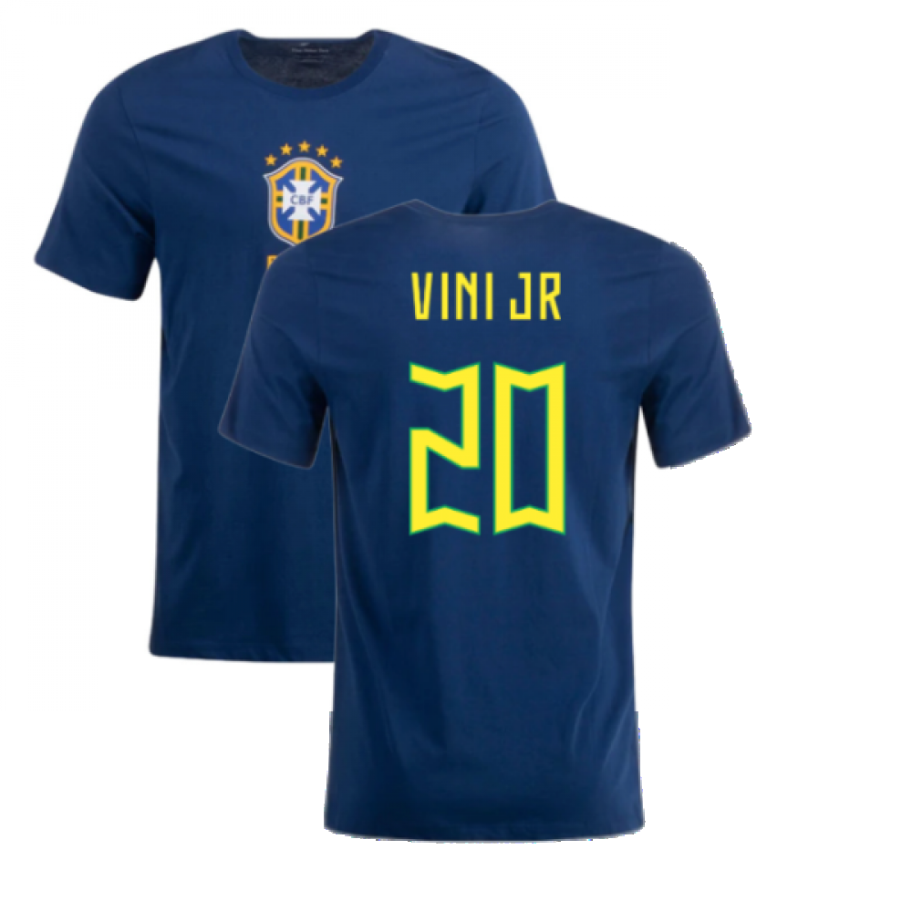 2022-2023 Brazil Crest Tee (Navy) (VINI JR 20)