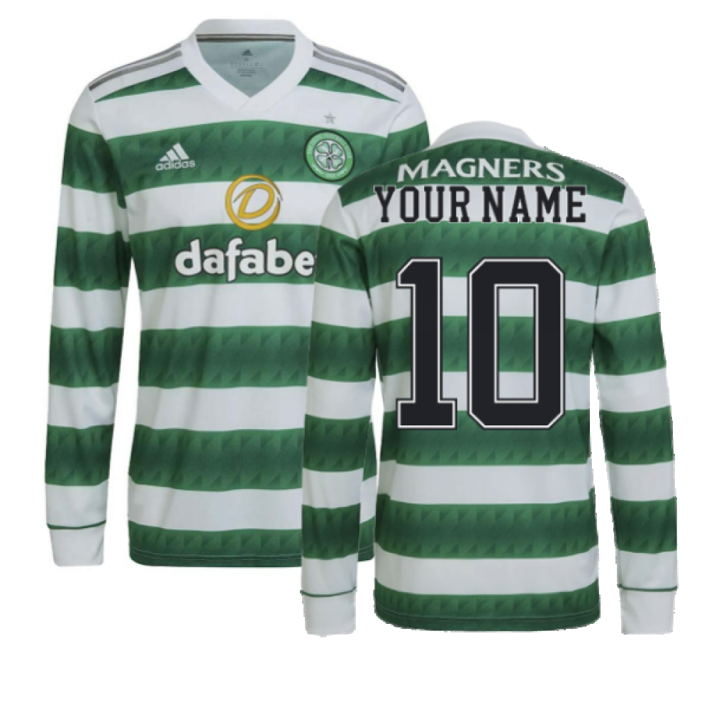 2022-2023 Celtic Long Sleeve Home Shirt (Your Name)
