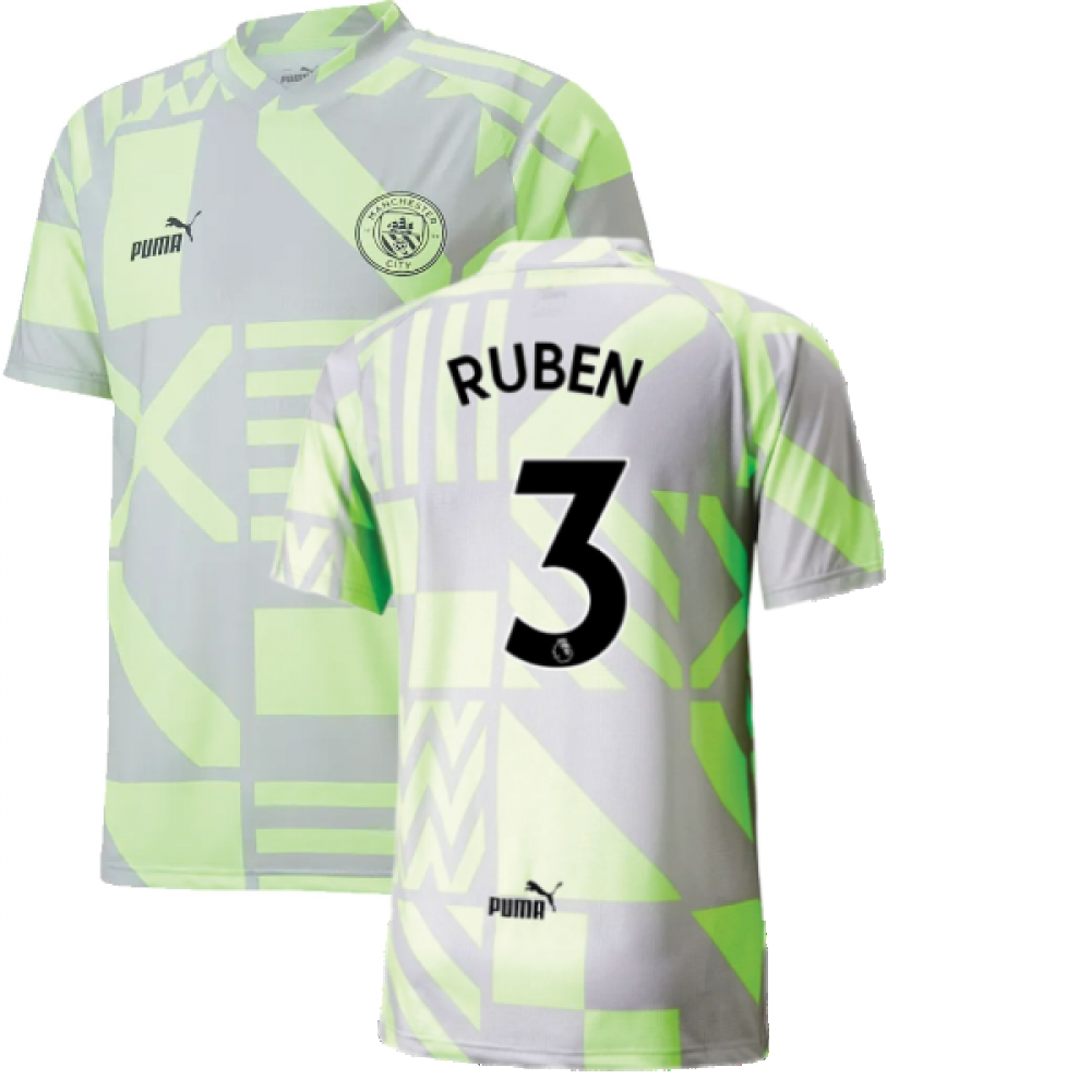 2022-2023 Man City Pre-Match Jersey (Grey Violet) (RUBEN 3)