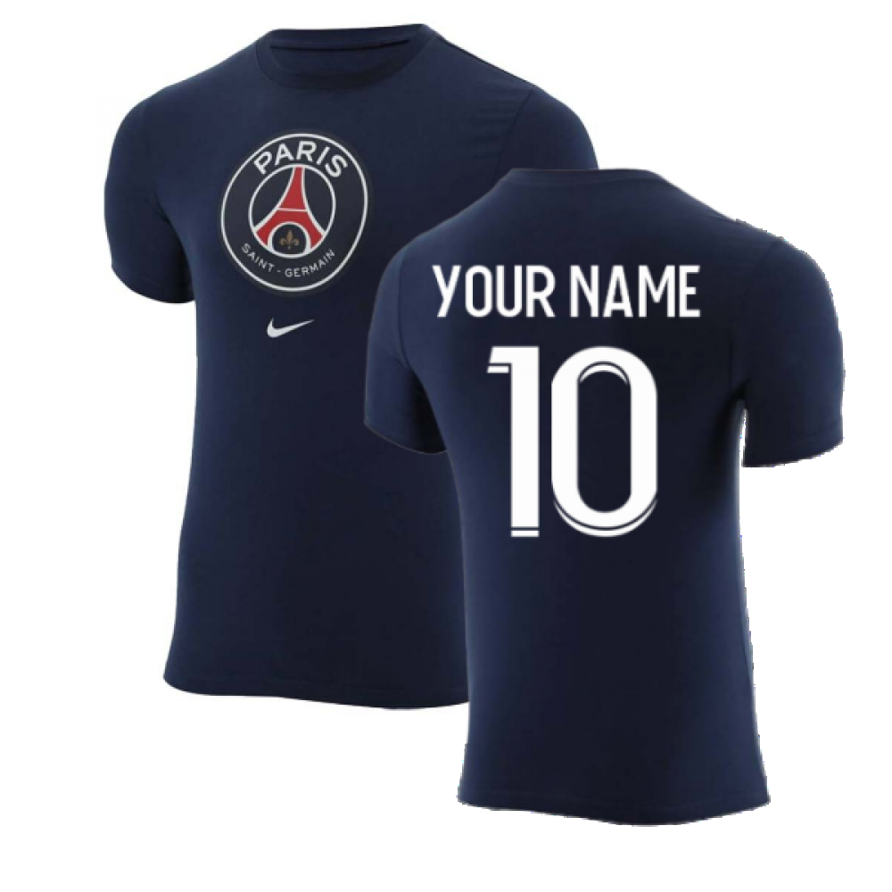 2022-2023 PSG Crest Tee (Navy) (Your Name)