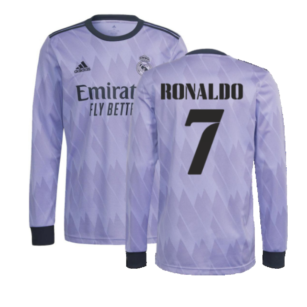 patroon Parelachtig Integreren 2022-2023 Real Madrid Authentic Long Sleeve Away Shirt (RONALDO 7)  [HA2661-255971] - $157.67 Teamzo.com