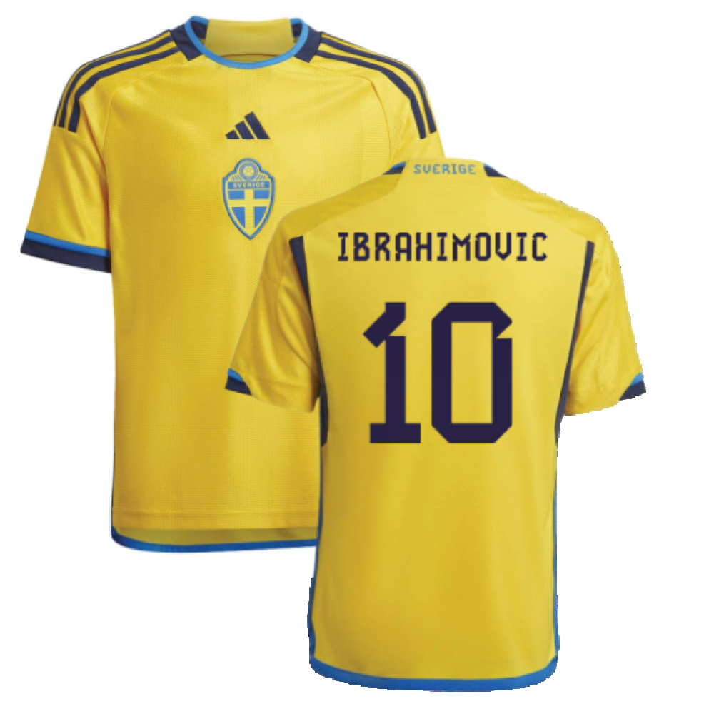 2022-2023 Sweden Home Shirt (Kids) (IBRAHIMOVIC 10)