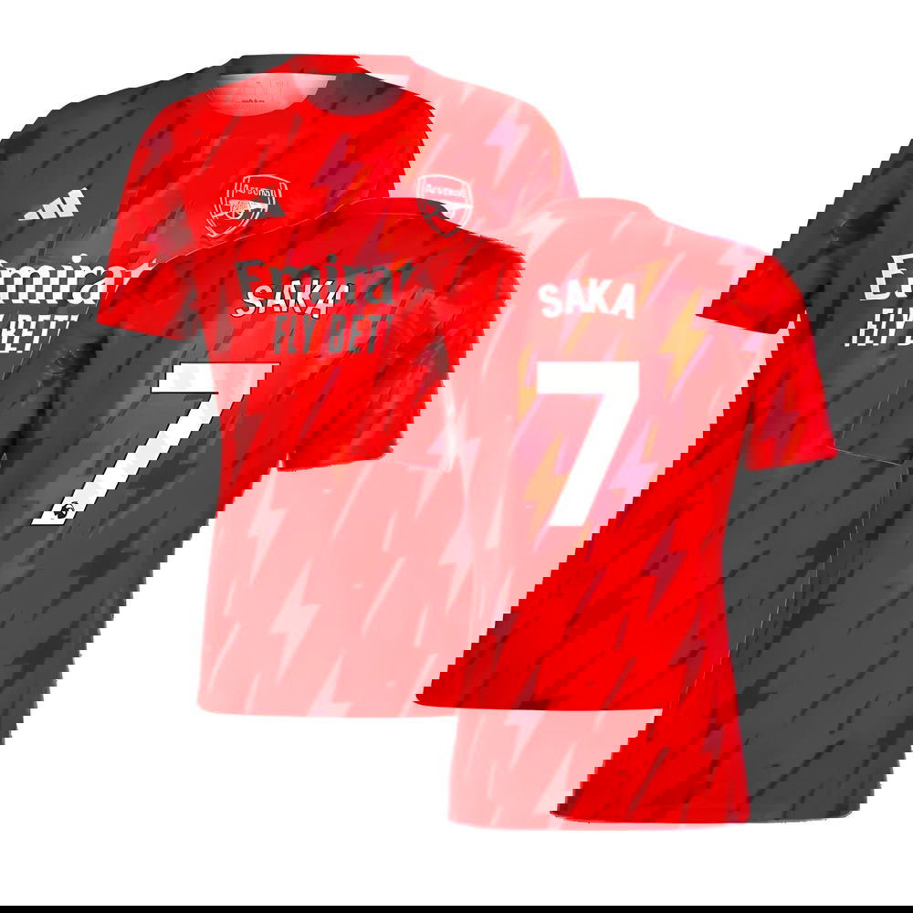 2023-2024 Arsenal Pre-Match Shirt (Red) (Saka 7)
