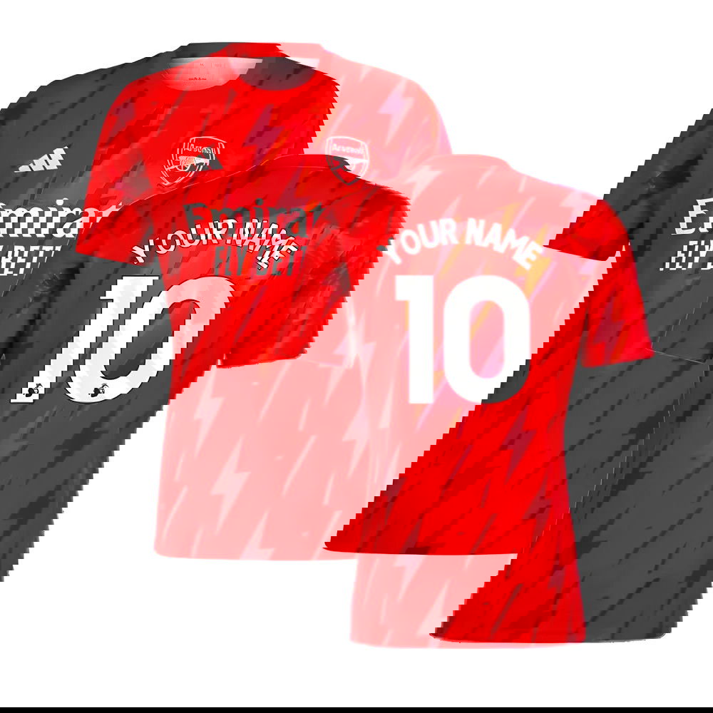2023-2024 Arsenal Pre-Match Shirt (Red) (Your Name)