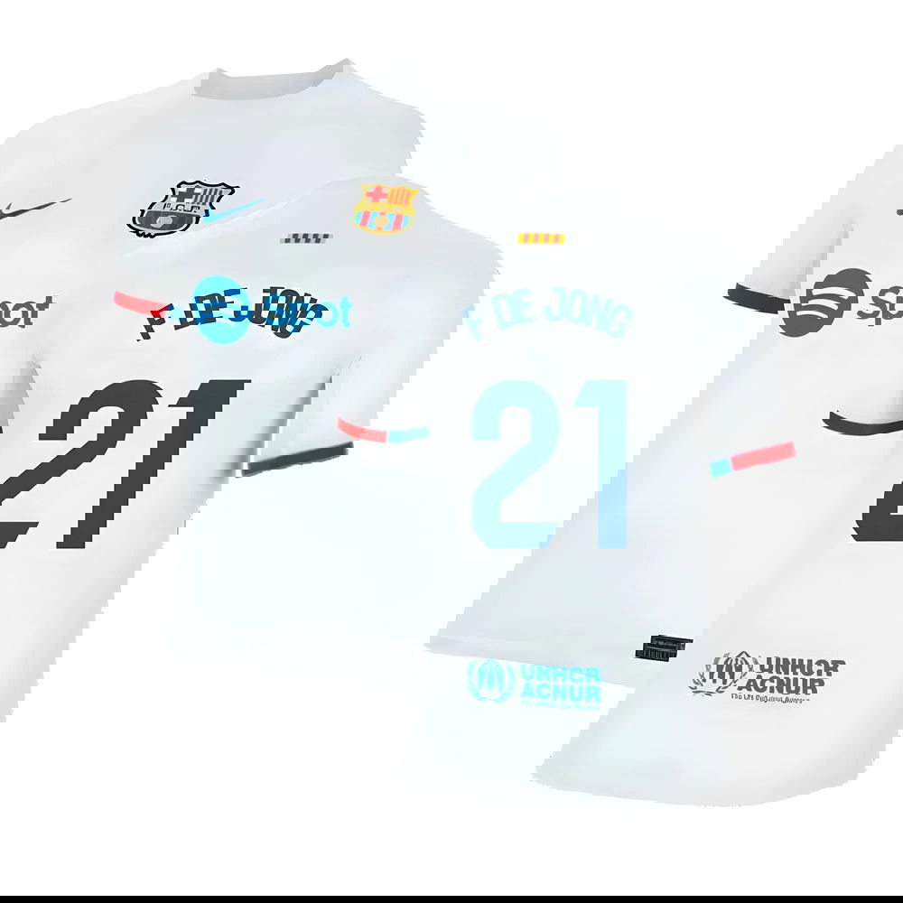 2023-2024 Barcelona Away Shirt (Kids) (F De Jong 21)
