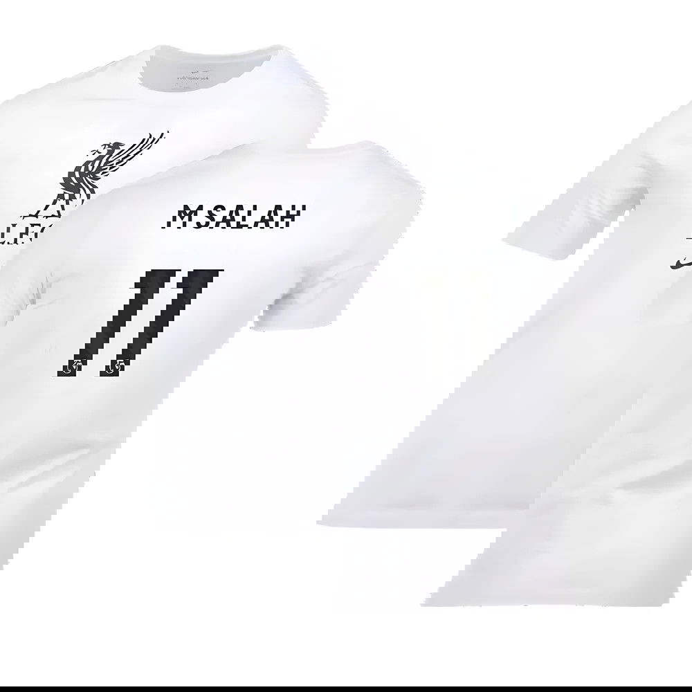 2023-2024 Liverpool Crest Tee (White) (M Salah 11)