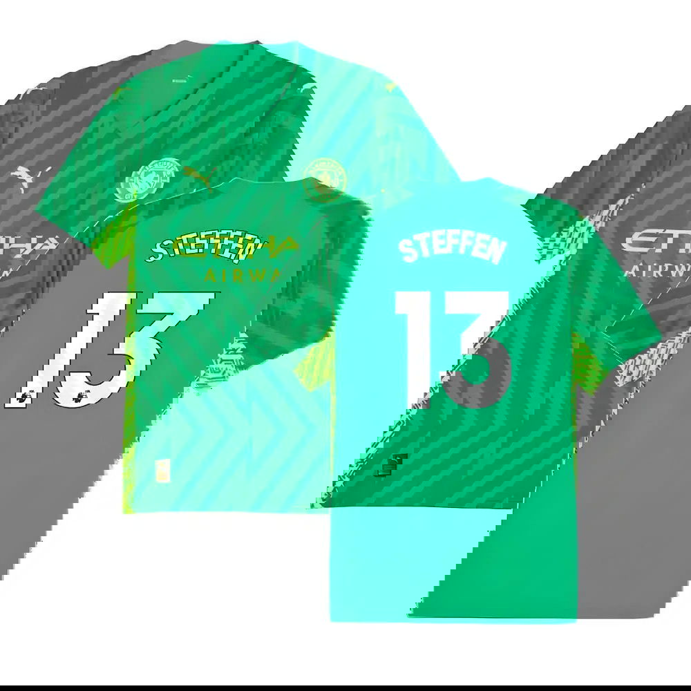 2023-2024 Man City Home Goalkeeper Shirt (Green) (Steffen 13)