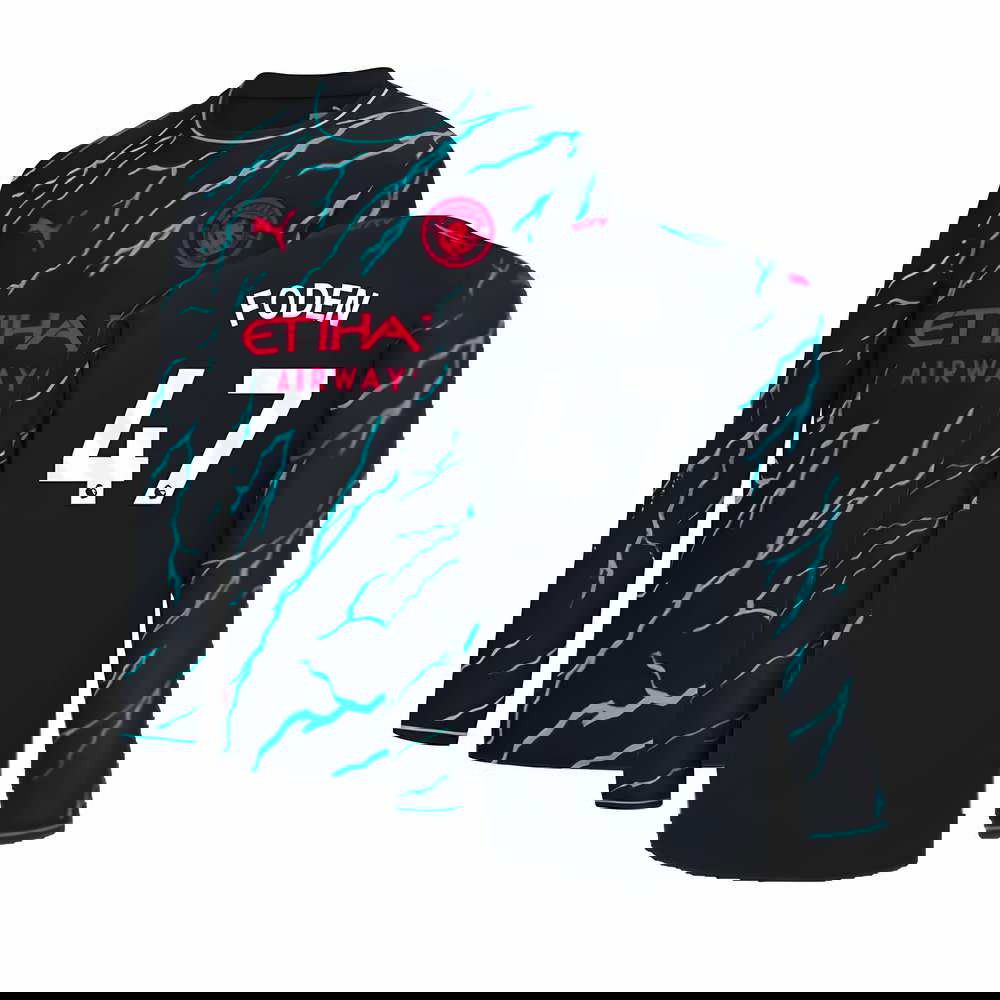 2023-2024 Man City Long Sleeve Third Shirt (FODEN 47)