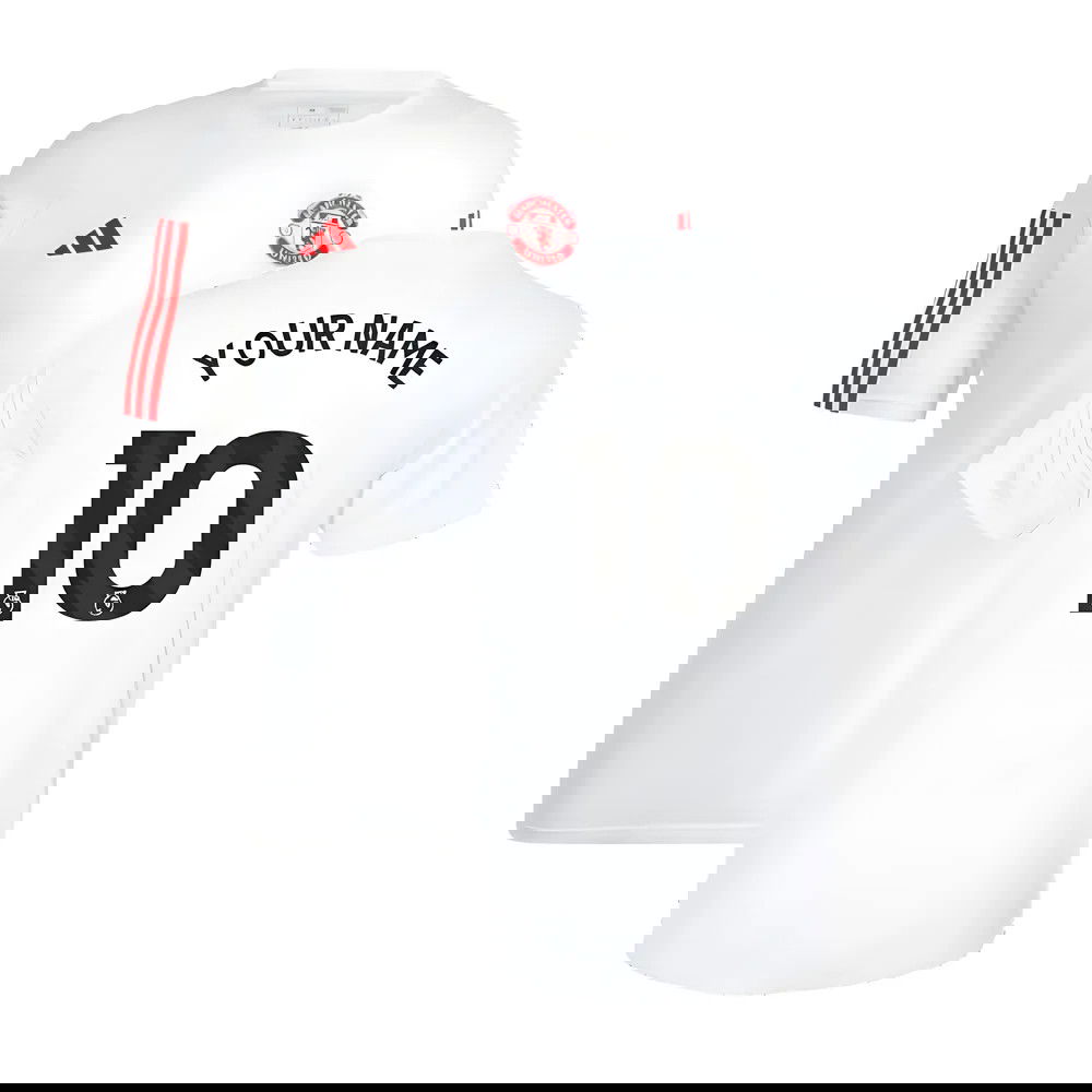2023-2024 Man Utd Training Tee (White) (Your Name)