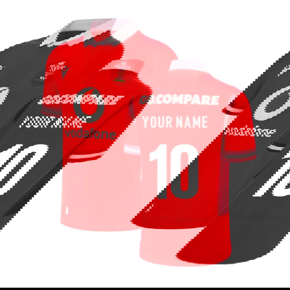 2023-2024 Wales Rugby WRU Home Poly Shirt (Your Name)