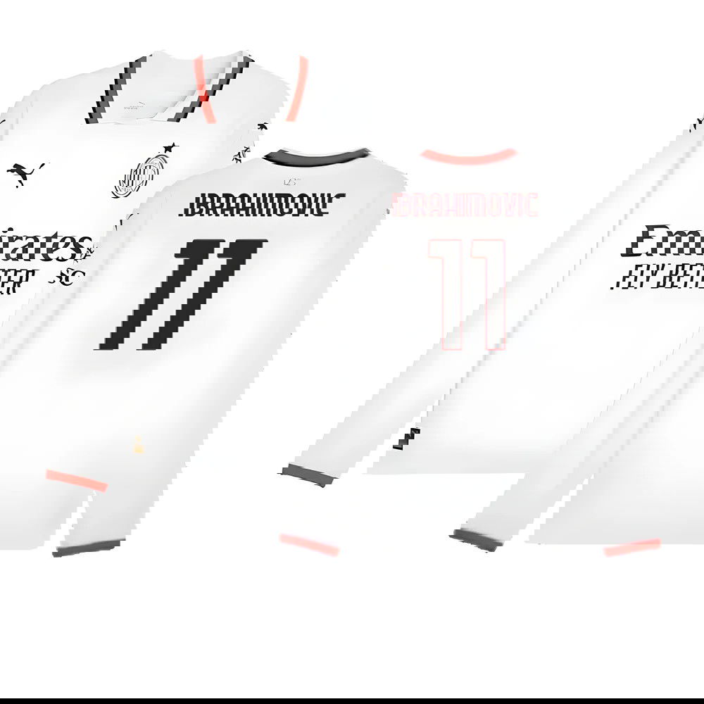 2024-2025 AC Milan Away Long Sleeve Shirt (Ibrahimovic 11)