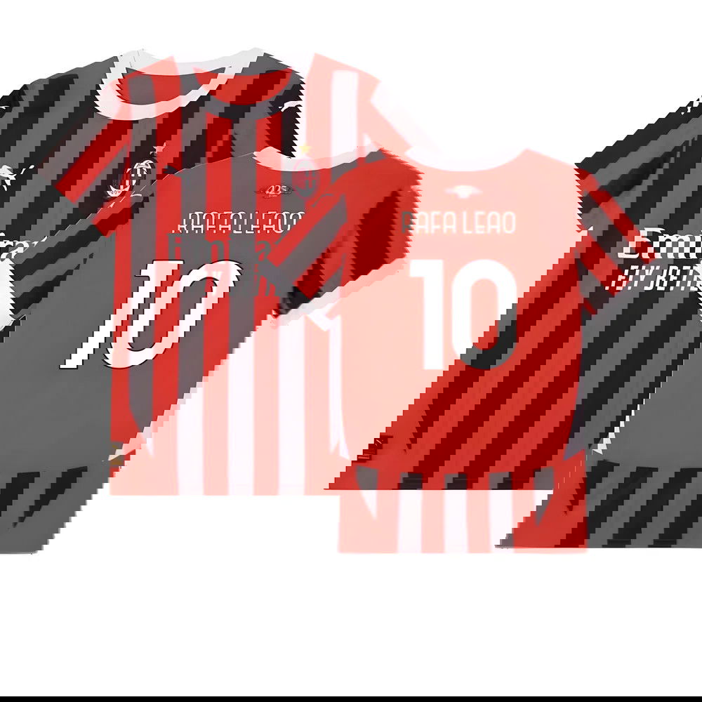 2024-2025 AC Milan Home Shirt (Kids) (Rafa Leao 10)