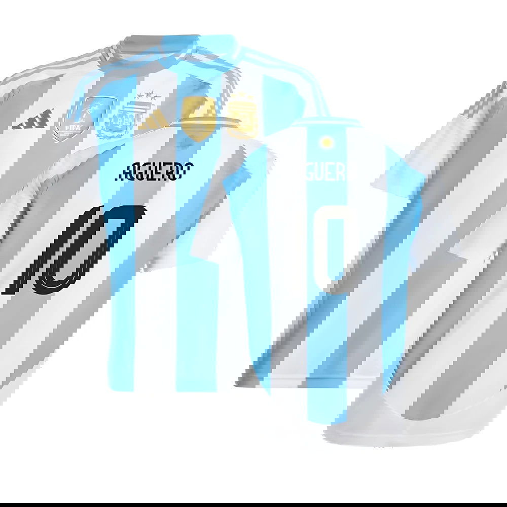 2024-2025 Argentina Home Shirt (Kids) (AGUERO 10)